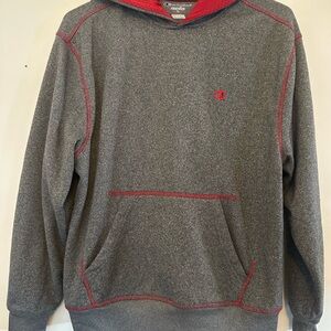 Champion Gray and Red Sweatshirt Hoodie